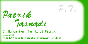 patrik tasnadi business card